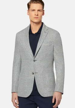 Veste Grise En Mélange Coton Et Lin B Jersey