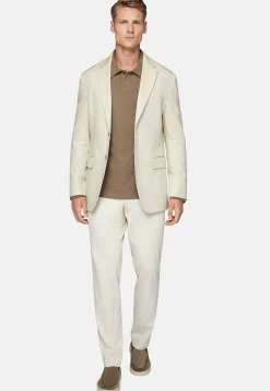 Veste Sable En Laine Et Coton Stretch